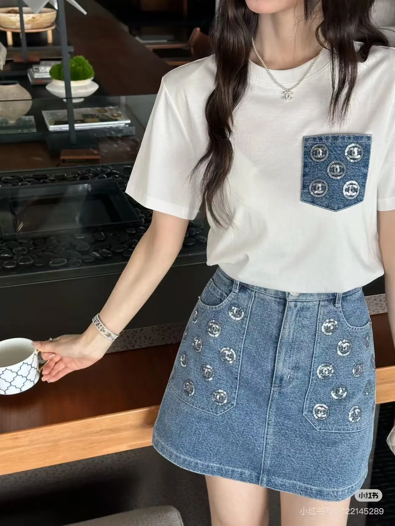 Louis Vuitton/Louis Vuitton presbyopic pocket chain short sleeves